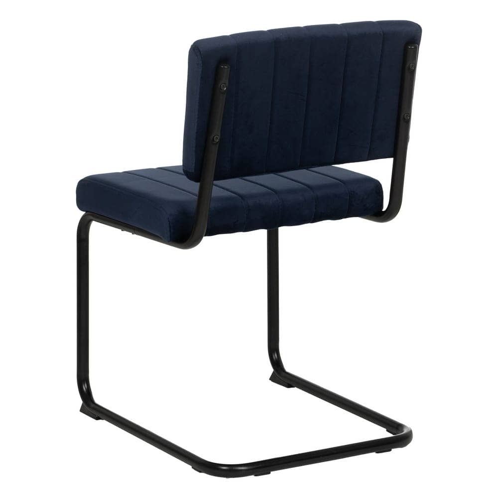 Pack de 2 Sillas Sutton Azul de Tejido y Metal - Diseño Contemporáneo y Cómodo, Ideal para Comedor y Oficina, Capacidad 120 kg, Sin Montaje - Imagen 4