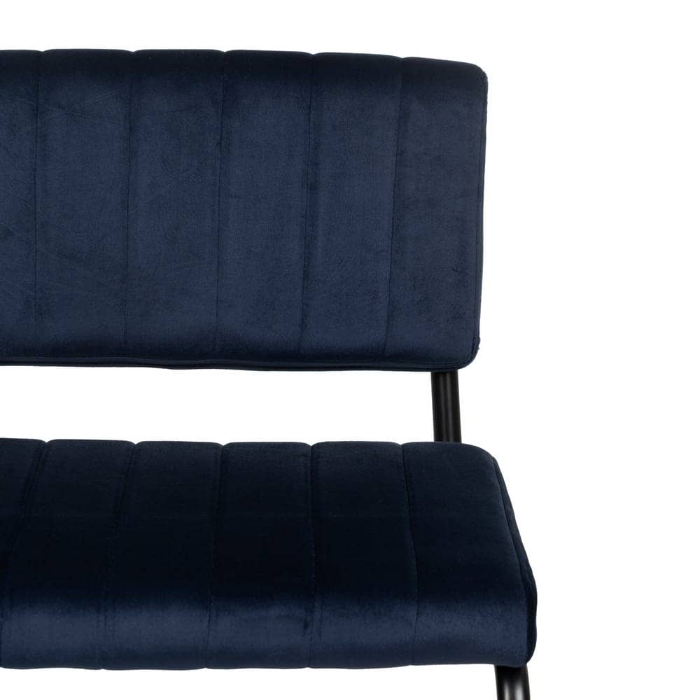 Pack de 2 Sillas Sutton Azul de Tejido y Metal - Diseño Contemporáneo y Cómodo, Ideal para Comedor y Oficina, Capacidad 120 kg, Sin Montaje - Imagen 5