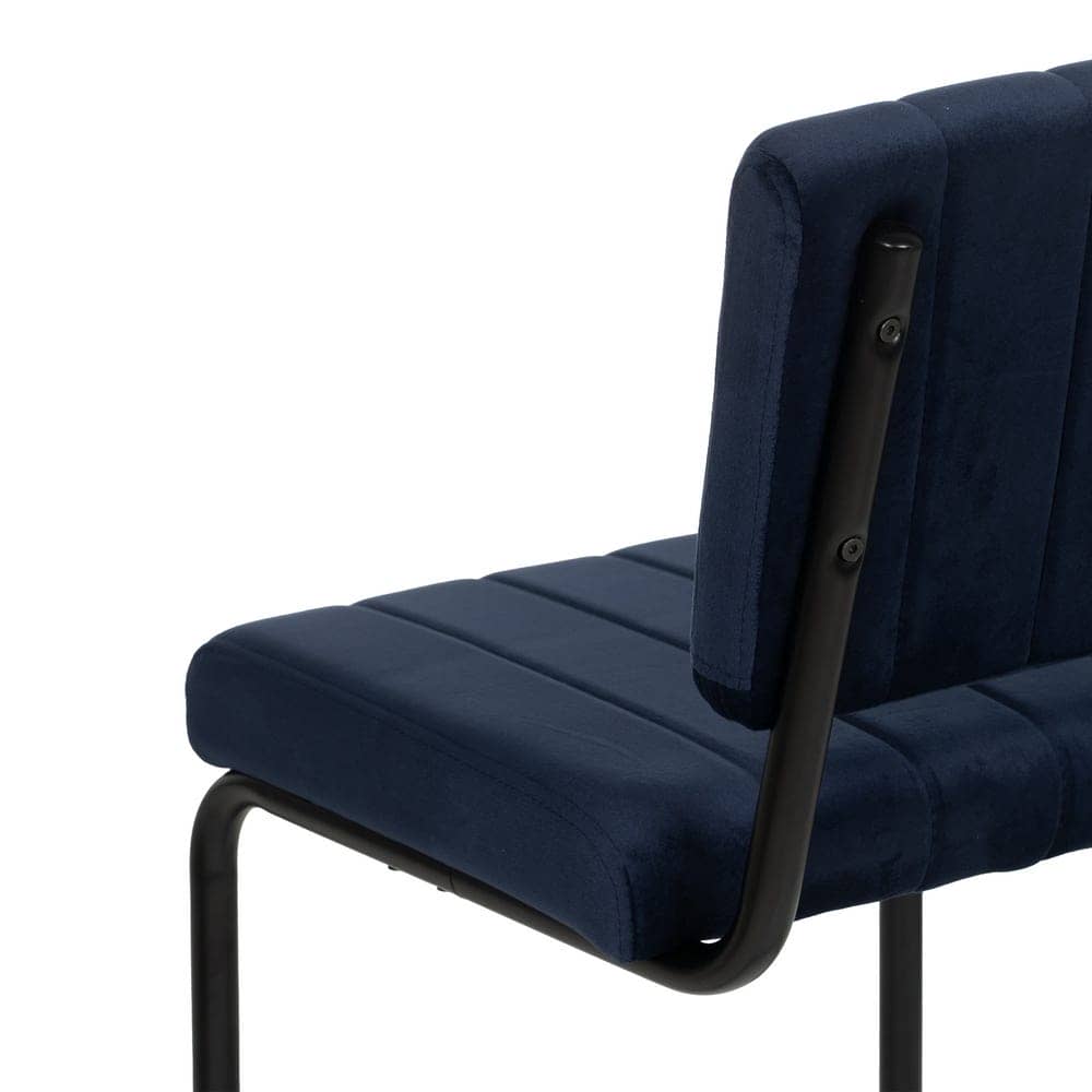 Pack de 2 Sillas Sutton Azul de Tejido y Metal - Diseño Contemporáneo y Cómodo, Ideal para Comedor y Oficina, Capacidad 120 kg, Sin Montaje - Imagen 8