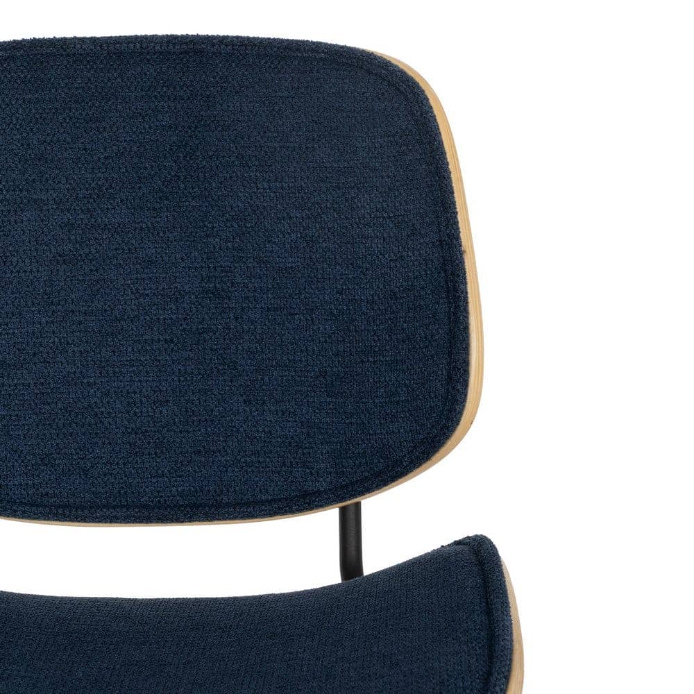 Pack de 2 Sillas Owen Azul Marino con Estructura de Metal y MDF - Diseño Moderno y Ergonómico para Comedores y Oficinas (80 cm) - Imagen 5