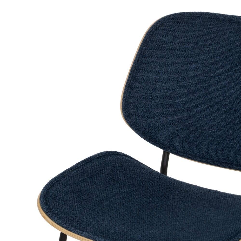Pack de 2 Sillas Owen Azul Marino con Estructura de Metal y MDF - Diseño Moderno y Ergonómico para Comedores y Oficinas (80 cm) - Imagen 6