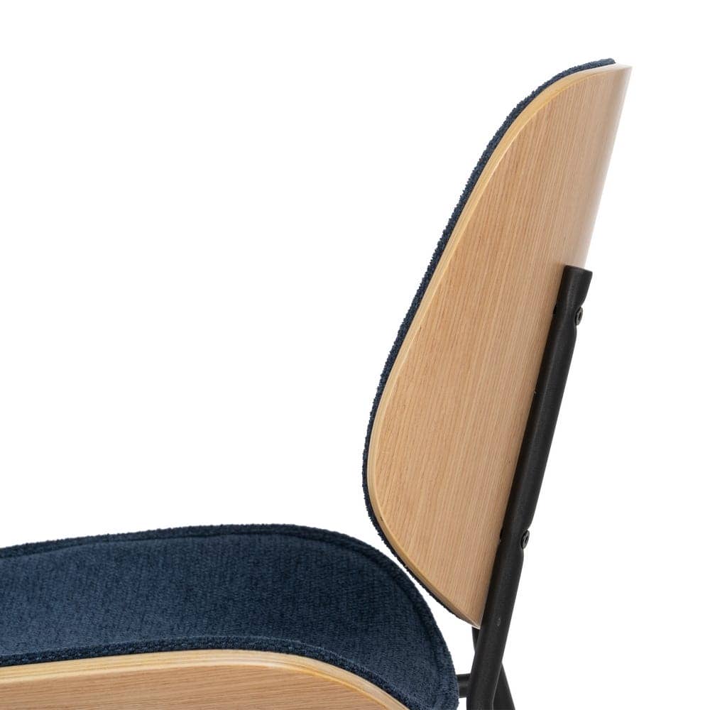 Pack de 2 Sillas Owen Azul Marino con Estructura de Metal y MDF - Diseño Moderno y Ergonómico para Comedores y Oficinas (80 cm) - Imagen 7