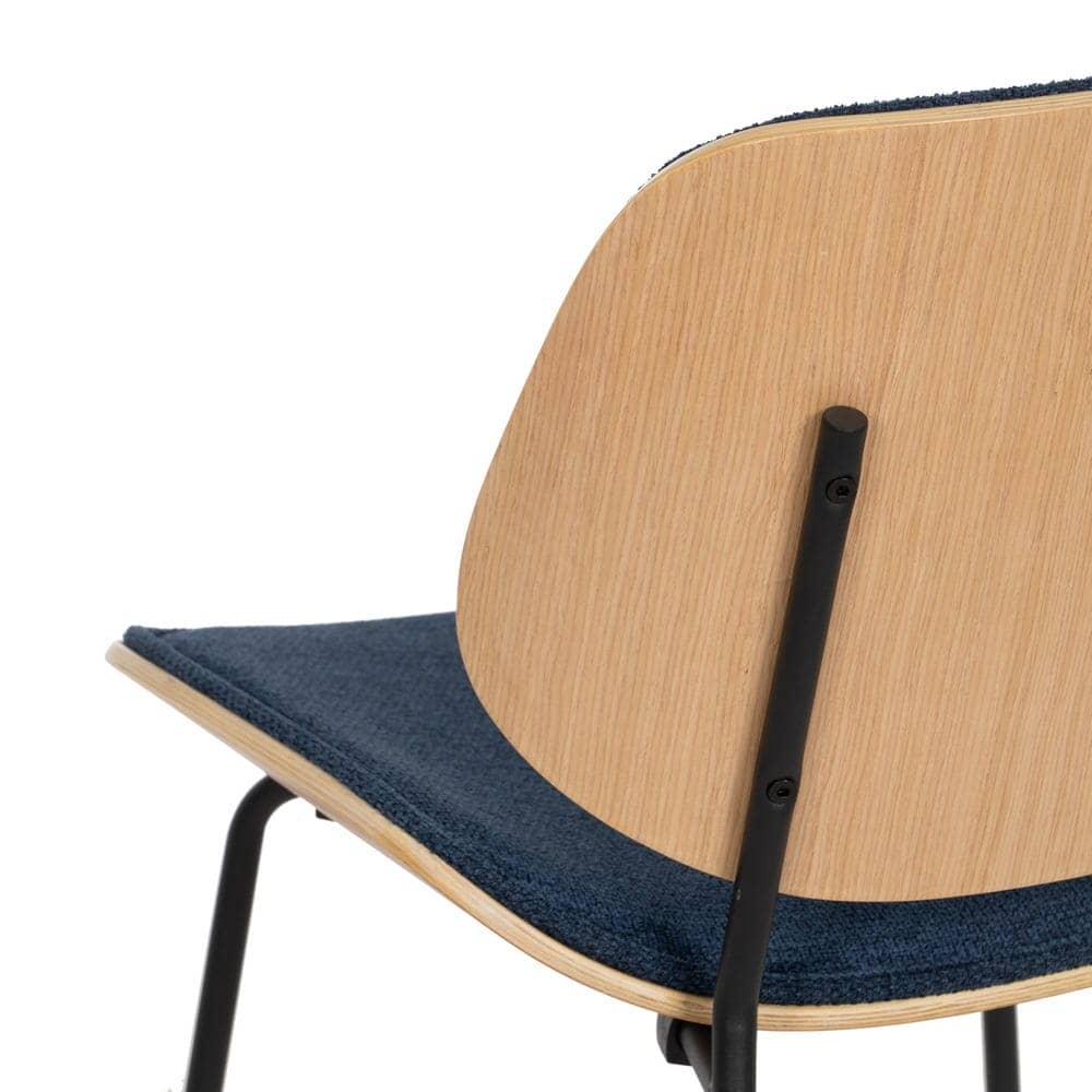 Pack de 2 Sillas Owen Azul Marino con Estructura de Metal y MDF - Diseño Moderno y Ergonómico para Comedores y Oficinas (80 cm) - Imagen 9