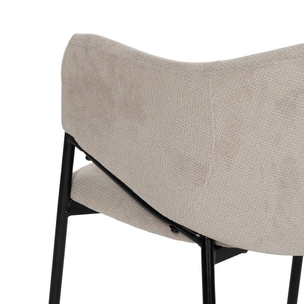 Pack de 2 Sillas Beige Quincy con Patas de Metal - Elegancia Moderna y Comodidad para Comedor y Oficina - Imagen 10