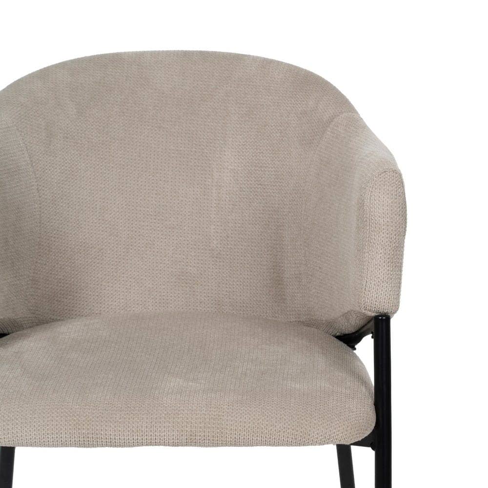 Pack de 2 Sillas Beige Quincy con Patas de Metal - Elegancia Moderna y Comodidad para Comedor y Oficina - Imagen 5