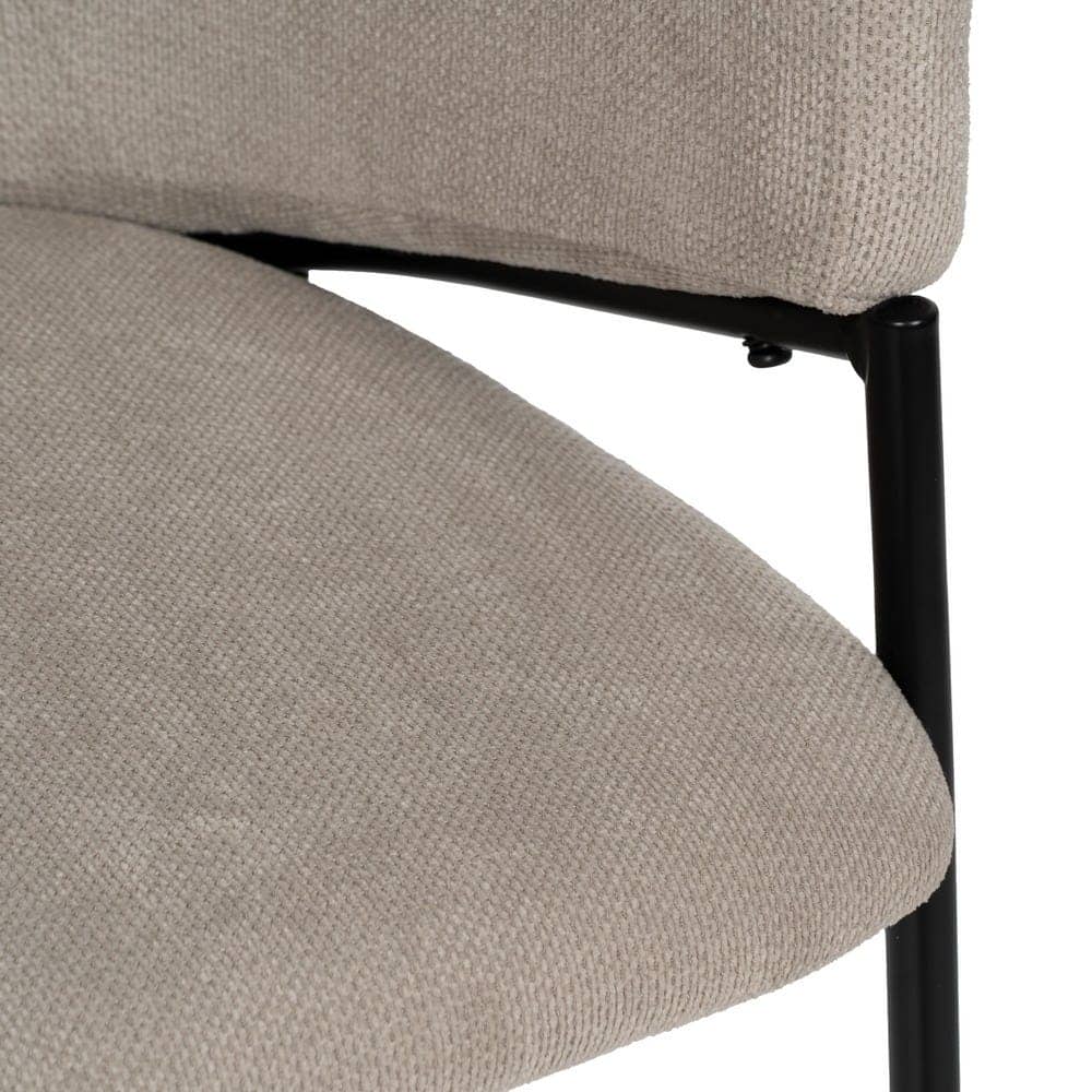 Pack de 2 Sillas Beige Quincy con Patas de Metal - Elegancia Moderna y Comodidad para Comedor y Oficina - Imagen 9