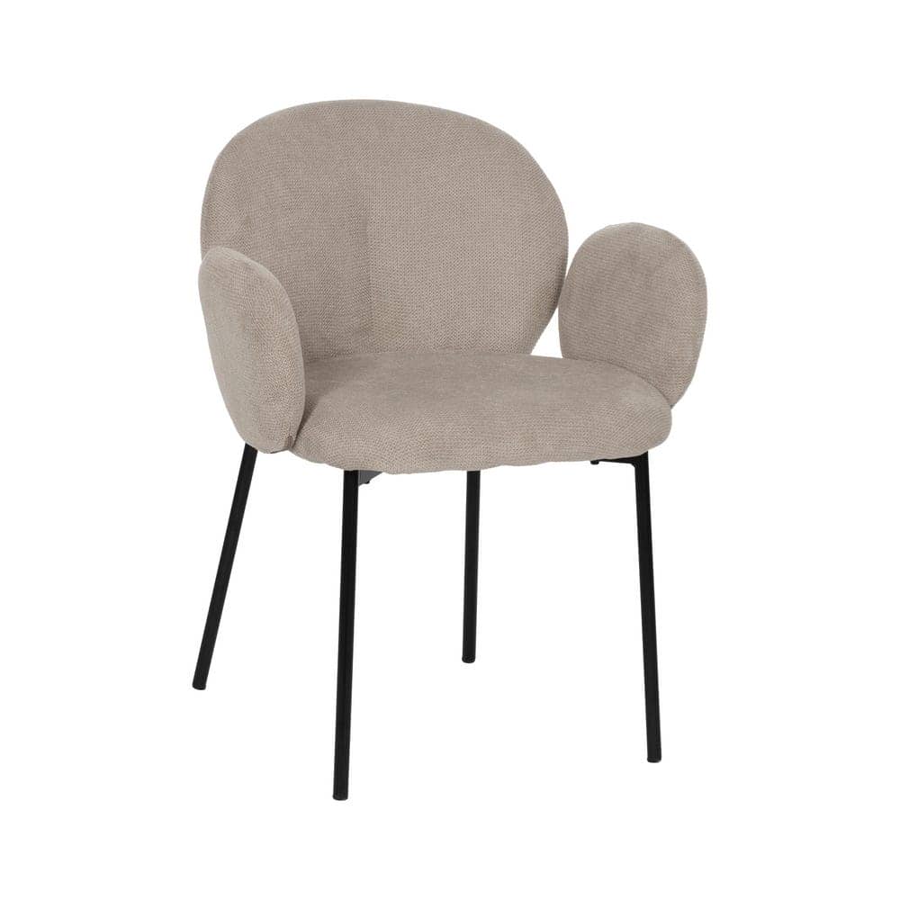 Pack de 2 Sillas Beige Elias con Patas Metálicas - Elegancia y Confort para tu Hogar o Oficina - Imagen 2