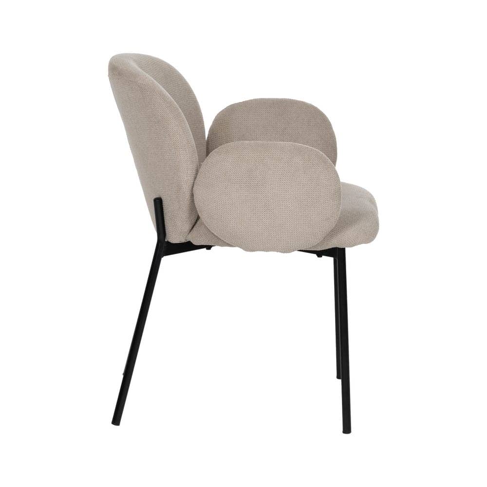 Pack de 2 Sillas Beige Elias con Patas Metálicas - Elegancia y Confort para tu Hogar o Oficina - Imagen 3