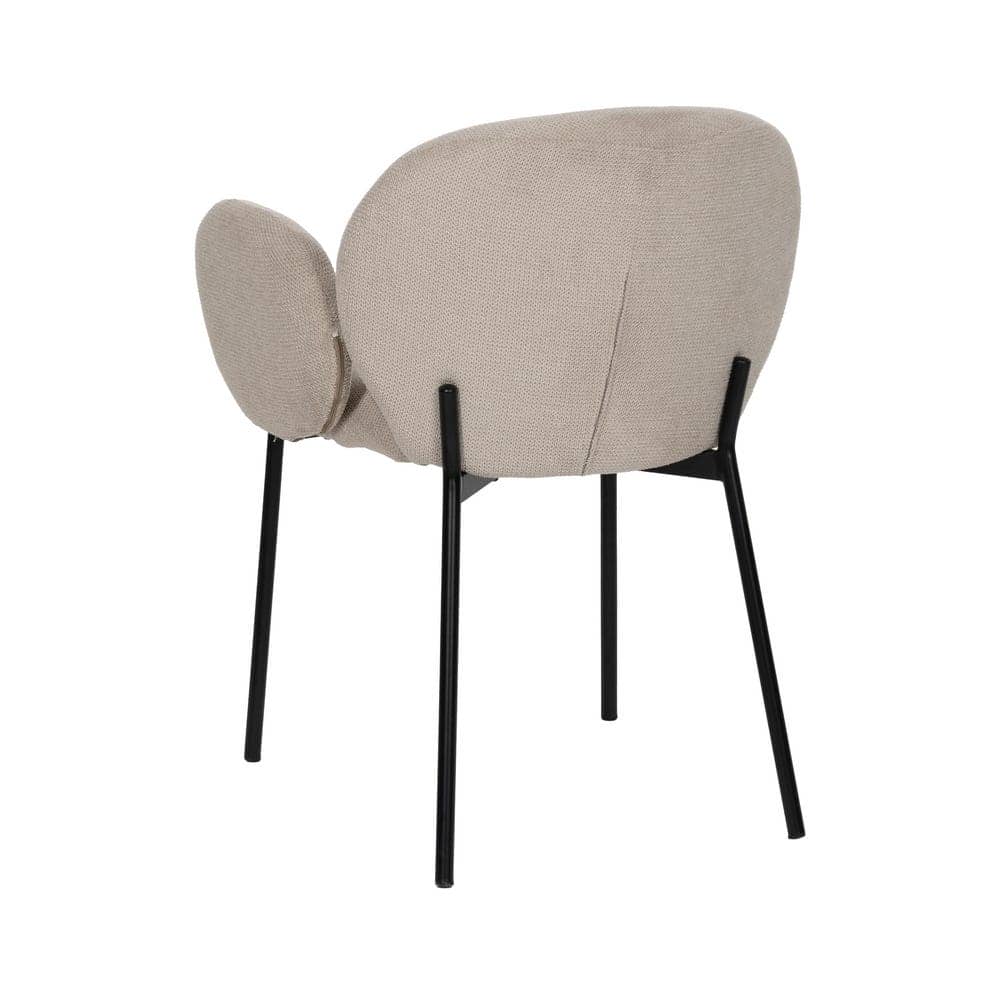 Pack de 2 Sillas Beige Elias con Patas Metálicas - Elegancia y Confort para tu Hogar o Oficina - Imagen 4