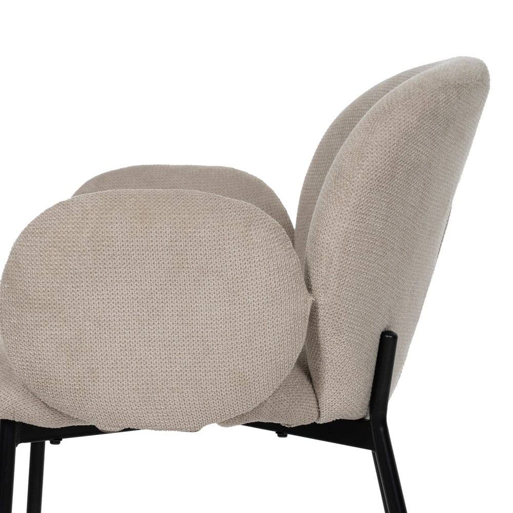 Pack de 2 Sillas Beige Elias con Patas Metálicas - Elegancia y Confort para tu Hogar o Oficina - Imagen 6