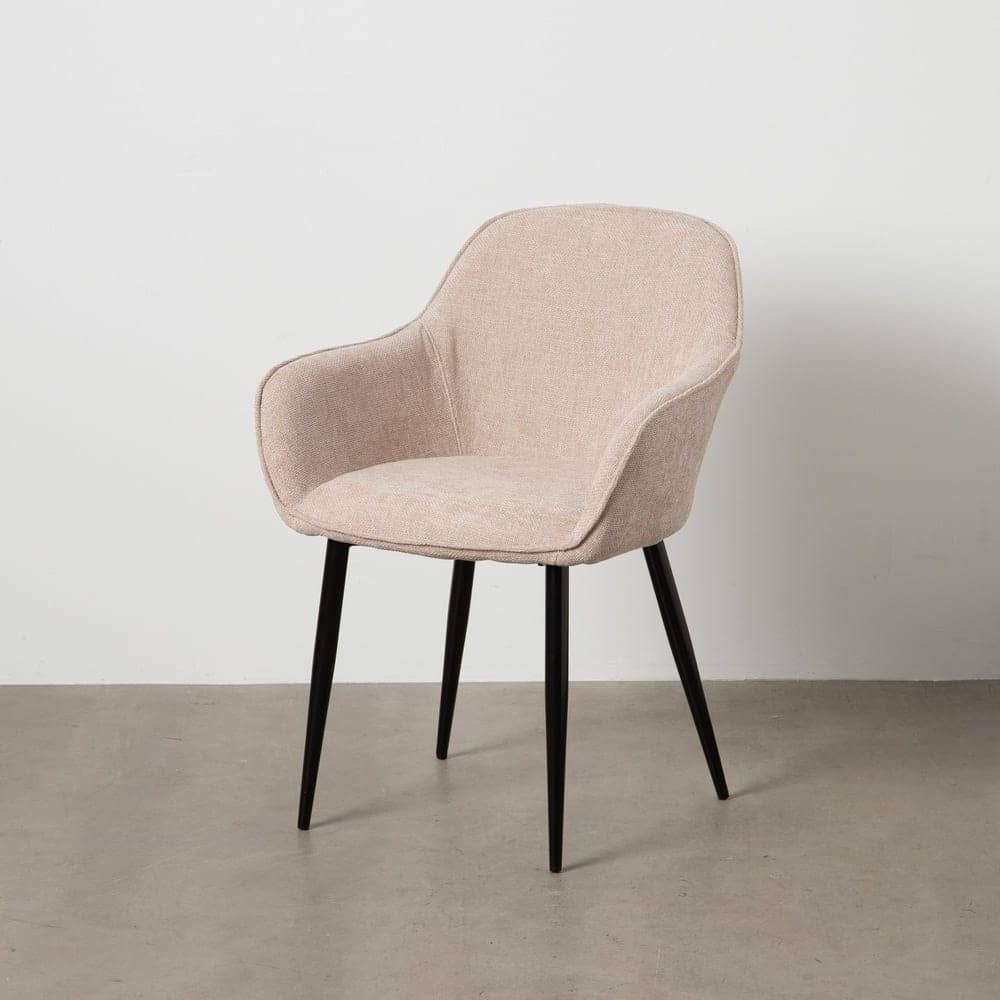 Pack de 2 Sillas Beige Porter con Patas Metálicas y Respaldo Ergonómico - Elegancia y Comodidad para Salones y Comedores, 83 cm, Soportan hasta 140 kg, Sin Montaje - Imagen 12