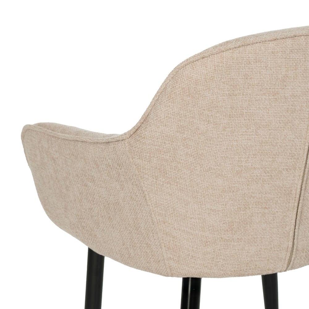 Pack de 2 Sillas Beige Porter con Patas Metálicas y Respaldo Ergonómico - Elegancia y Comodidad para Salones y Comedores, 83 cm, Soportan hasta 140 kg, Sin Montaje - Imagen 9