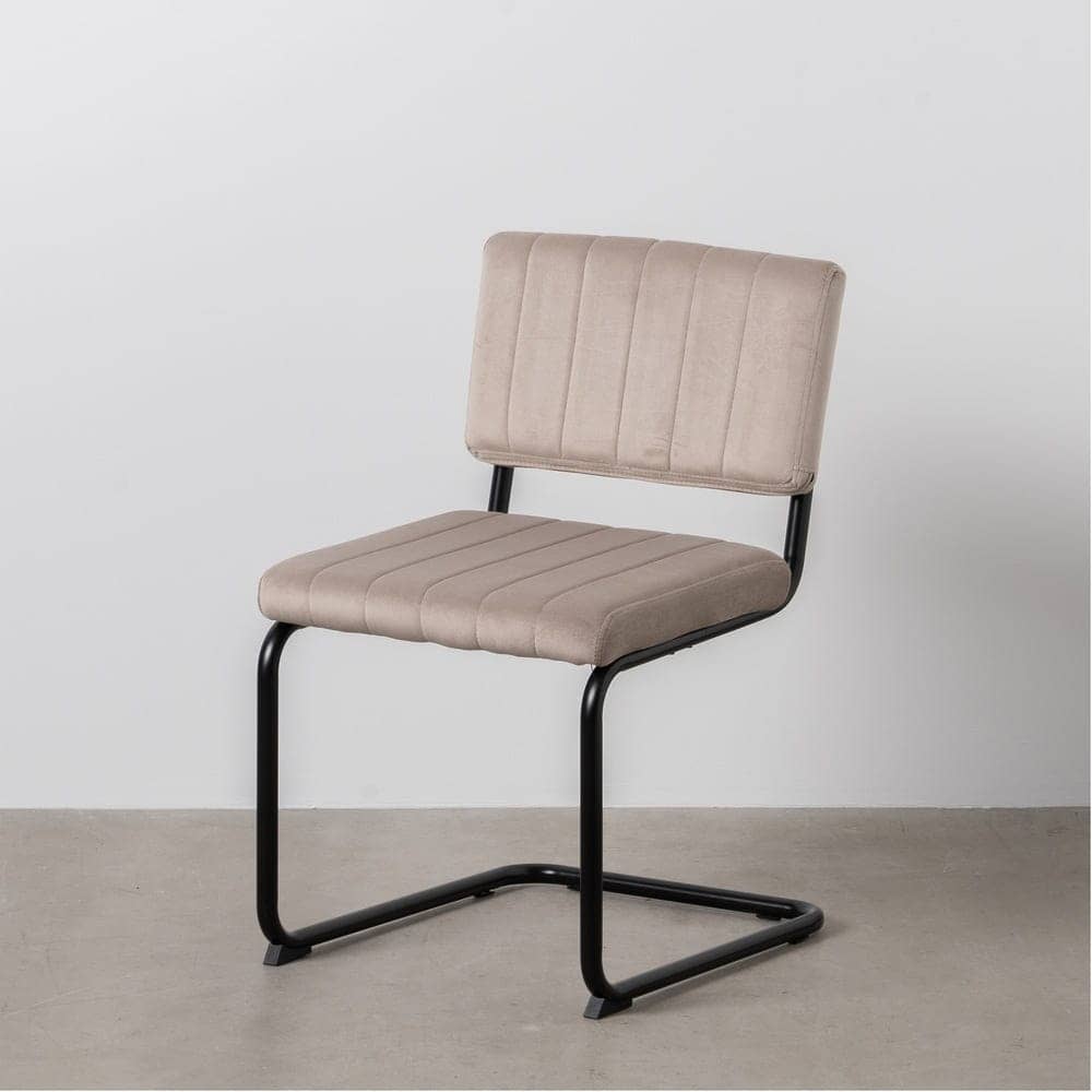 Pack de 2 Sillas Beige Hendrix de Tejido y Metal - Comodidad y Estilo Moderno para Comedores y Restaurantes - Imagen 12