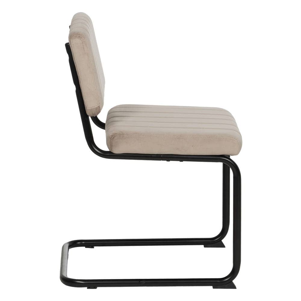 Pack de 2 Sillas Beige Hendrix de Tejido y Metal - Comodidad y Estilo Moderno para Comedores y Restaurantes - Imagen 3