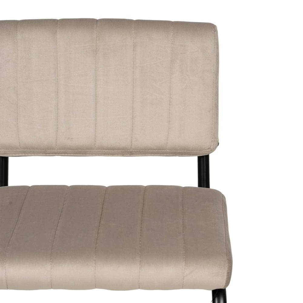 Pack de 2 Sillas Beige Hendrix de Tejido y Metal - Comodidad y Estilo Moderno para Comedores y Restaurantes - Imagen 5