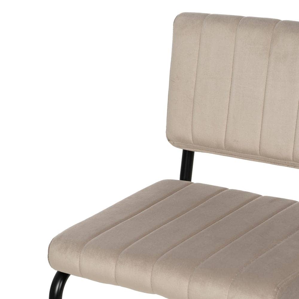 Pack de 2 Sillas Beige Hendrix de Tejido y Metal - Comodidad y Estilo Moderno para Comedores y Restaurantes - Imagen 6