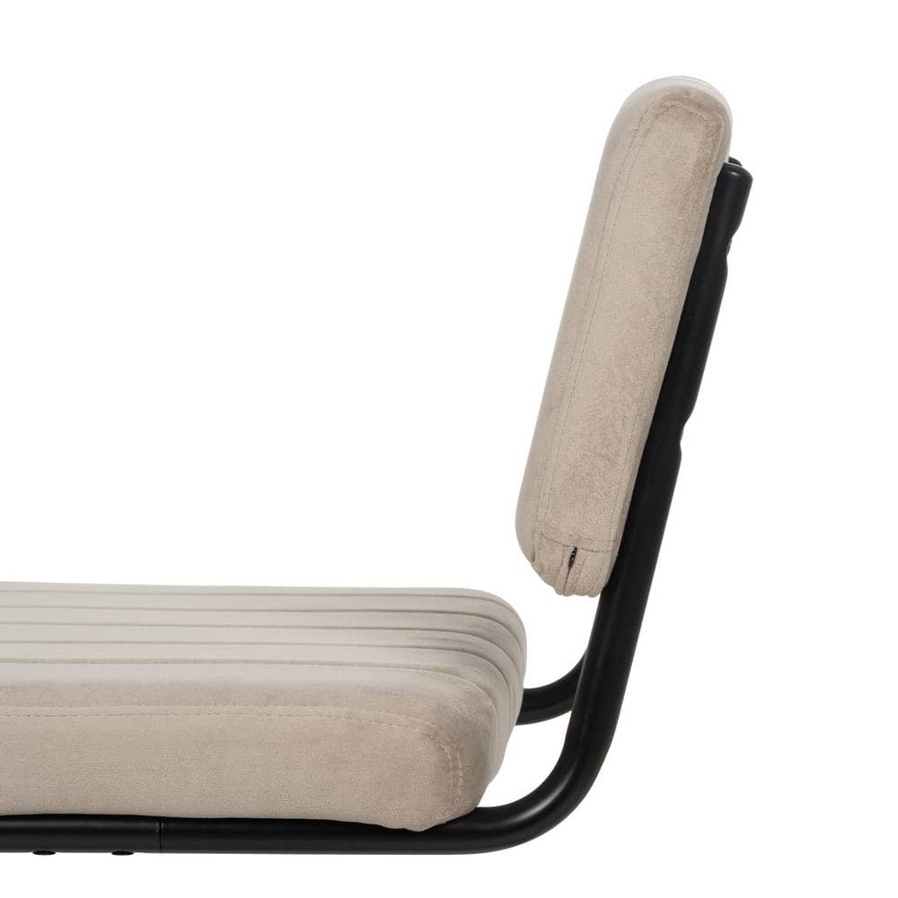 Pack de 2 Sillas Beige Hendrix de Tejido y Metal - Comodidad y Estilo Moderno para Comedores y Restaurantes - Imagen 7