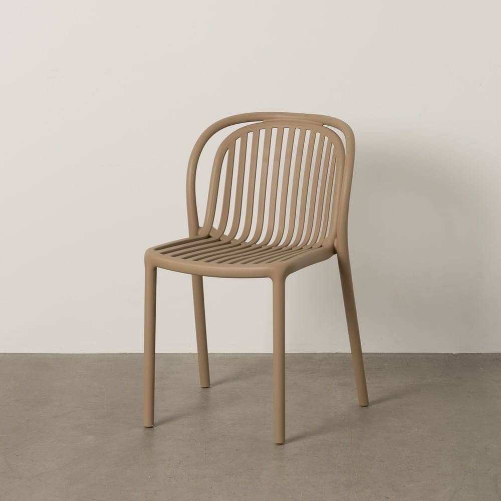 Pack de 2 Sillas Beige Vorlin de Polipropileno para Exterior - Diseño Funcional y Elegante, 78 cm - Imagen 13