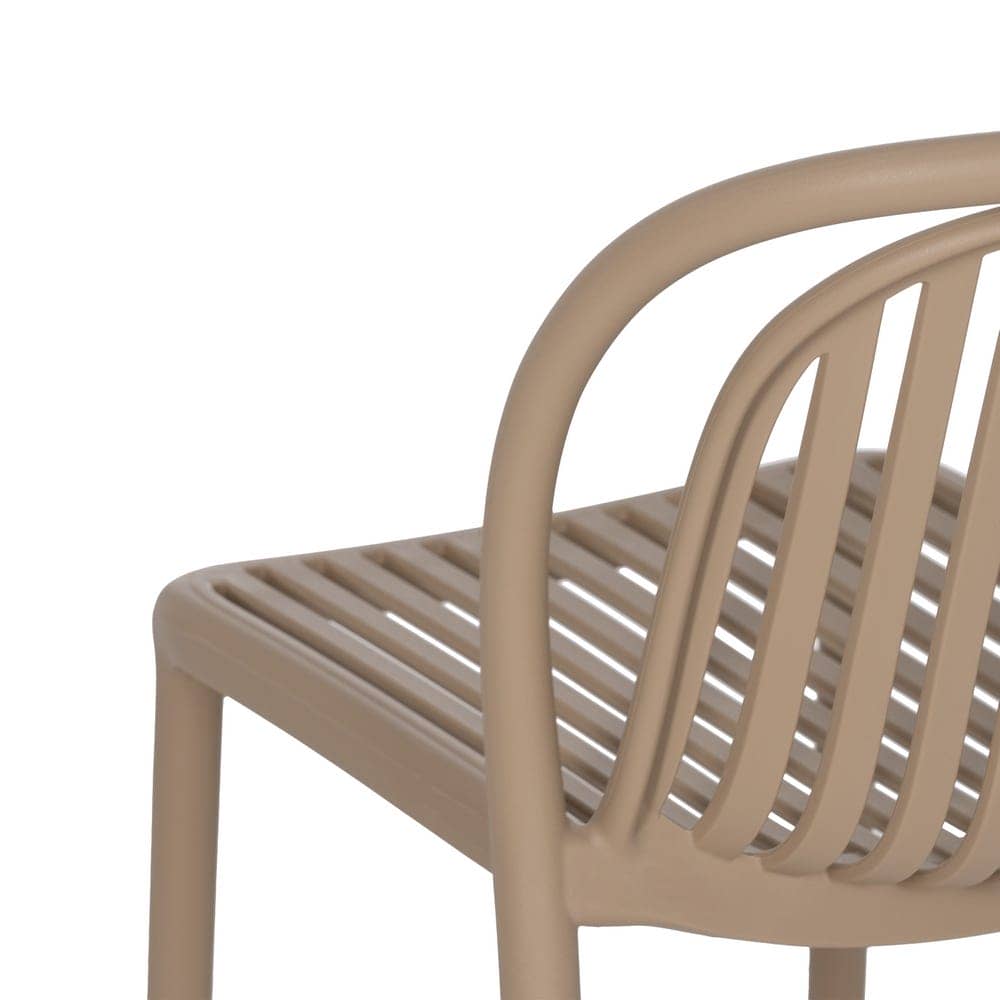Pack de 2 Sillas Beige Vorlin de Polipropileno para Exterior - Diseño Funcional y Elegante, 78 cm - Imagen 9