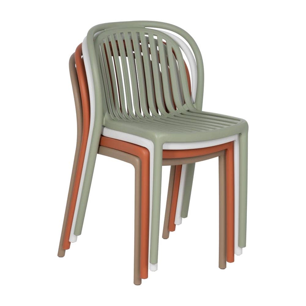 Pack de 2 Sillas Beige Vorlin de Polipropileno para Exterior - Diseño Funcional y Elegante, 78 cm - Imagen 12
