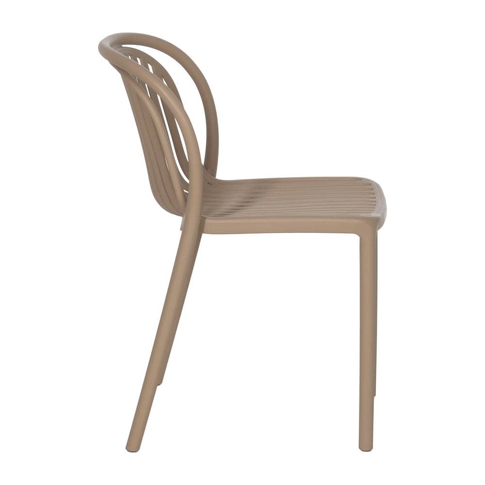 Pack de 2 Sillas Beige Vorlin de Polipropileno para Exterior - Diseño Funcional y Elegante, 78 cm - Imagen 3