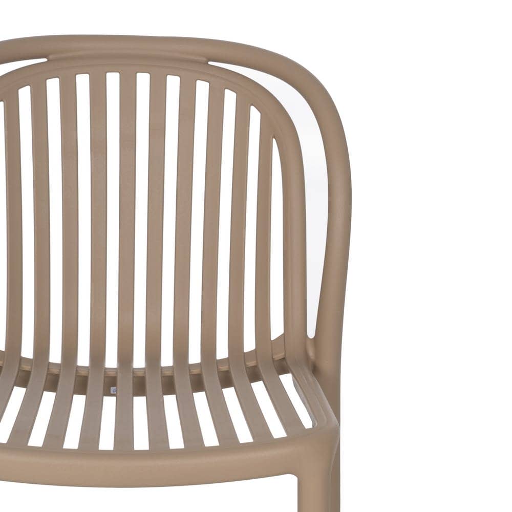 Pack de 2 Sillas Beige Vorlin de Polipropileno para Exterior - Diseño Funcional y Elegante, 78 cm - Imagen 5