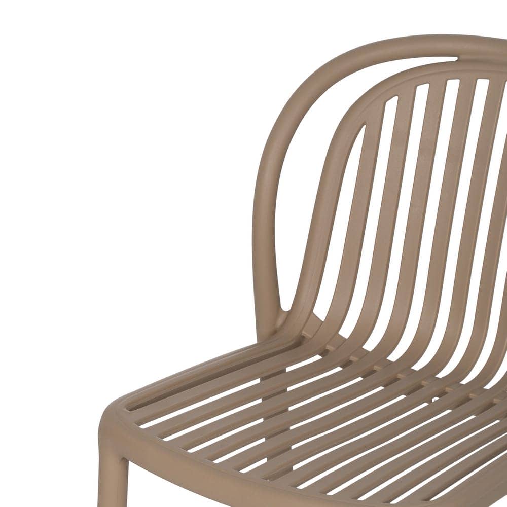 Pack de 2 Sillas Beige Vorlin de Polipropileno para Exterior - Diseño Funcional y Elegante, 78 cm - Imagen 6