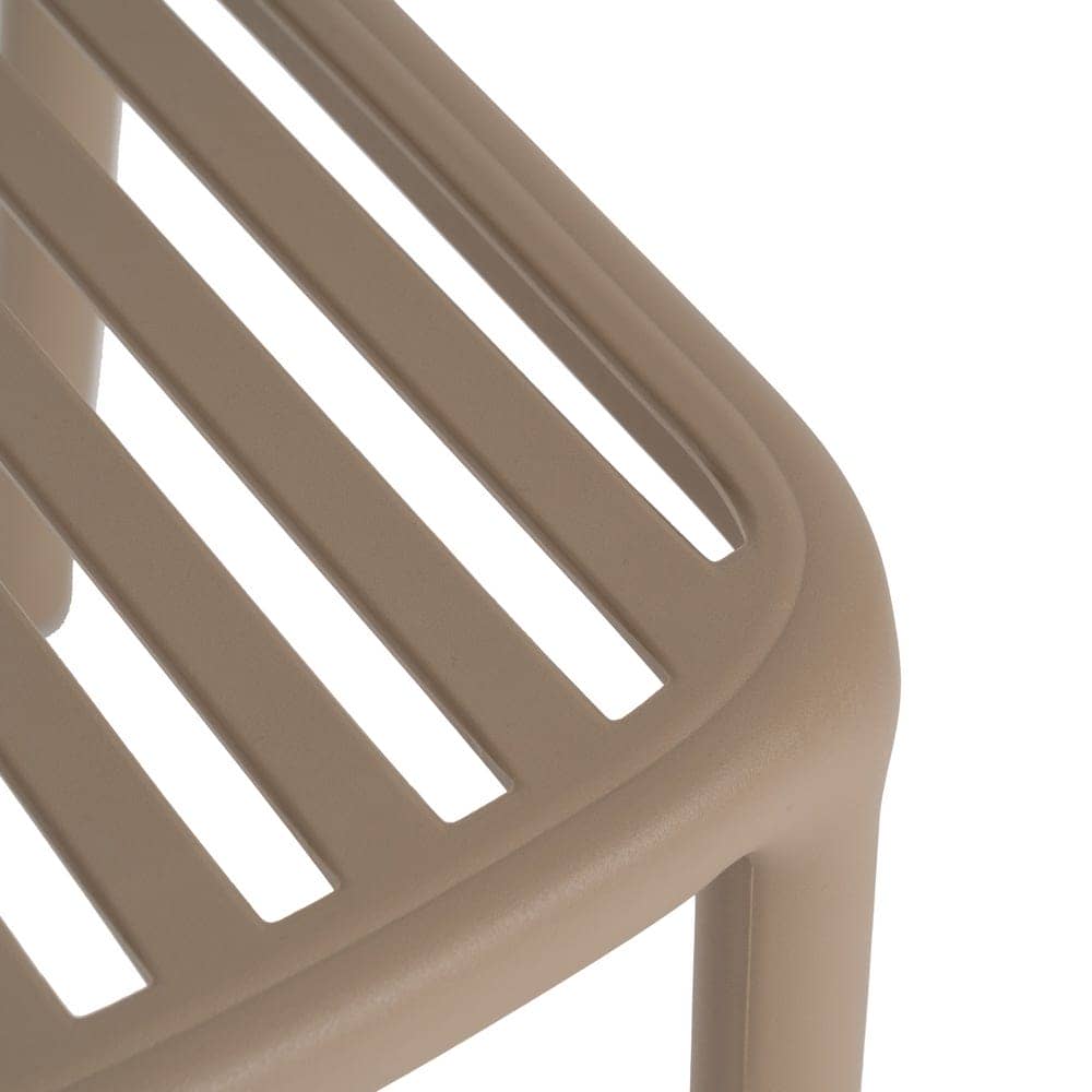 Pack de 2 Sillas Beige Vorlin de Polipropileno para Exterior - Diseño Funcional y Elegante, 78 cm - Imagen 8