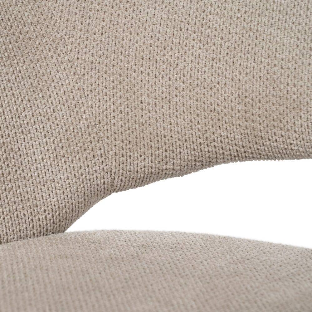 Pack de 2 Sillas Giratorias Beige Abram con Patas de Metal - Diseño Elegante y Confort Duradero para Oficina y Comedor - Imagen 8