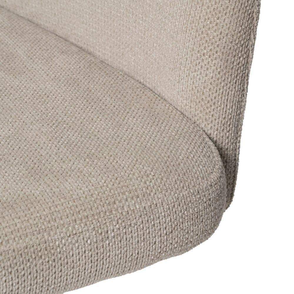 Pack de 2 Sillas Giratorias Beige Abram con Patas de Metal - Diseño Elegante y Confort Duradero para Oficina y Comedor - Imagen 9
