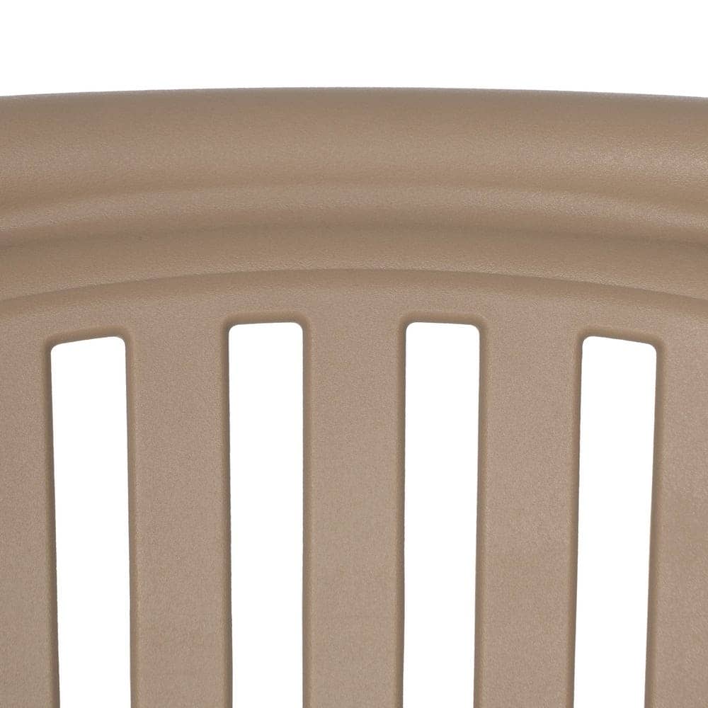 Pack de 2 Sillas Beige Modernas Apilables Yalrick en Polipropileno - Diseño Ergonómico para Jardín y Terraza - Imagen 11