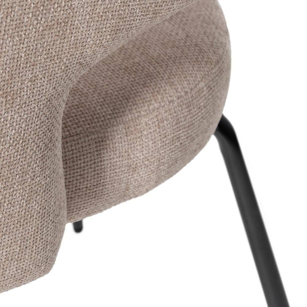 Pack de 2 Sillas Beige Ivenel con Tejido Resistente y Patas de Hierro - Diseño Ergonómico y Elegante para Comedores y Salones - Imagen 10