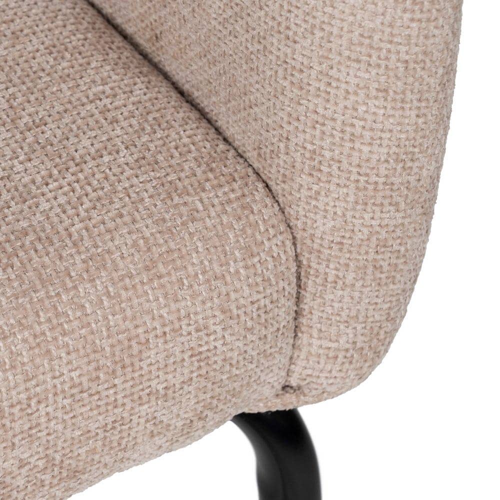 Pack de 2 Sillas Beige Ivenel con Tejido Resistente y Patas de Hierro - Diseño Ergonómico y Elegante para Comedores y Salones - Imagen 11