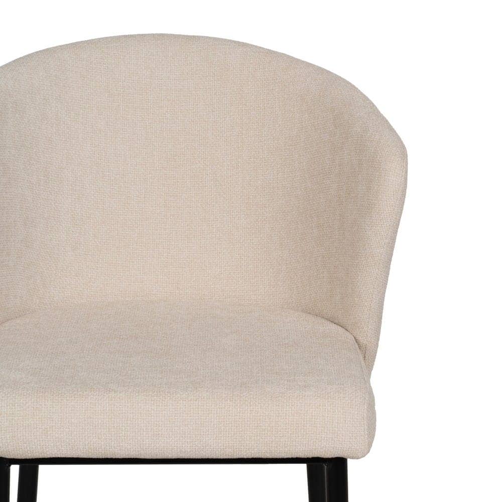 Pack de 2 Sillas Blancas de Estilo Industrial Crosby - Comodidad y Diseño Moderno en Tejido y Metal, 80 cm, Sin Montaje, Resistencia hasta 140 kg - Imagen 5