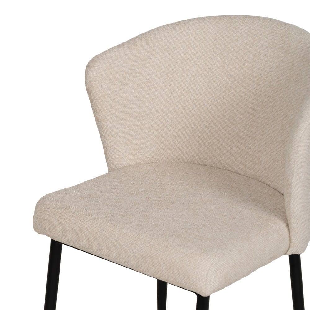 Pack de 2 Sillas Blancas de Estilo Industrial Crosby - Comodidad y Diseño Moderno en Tejido y Metal, 80 cm, Sin Montaje, Resistencia hasta 140 kg - Imagen 6