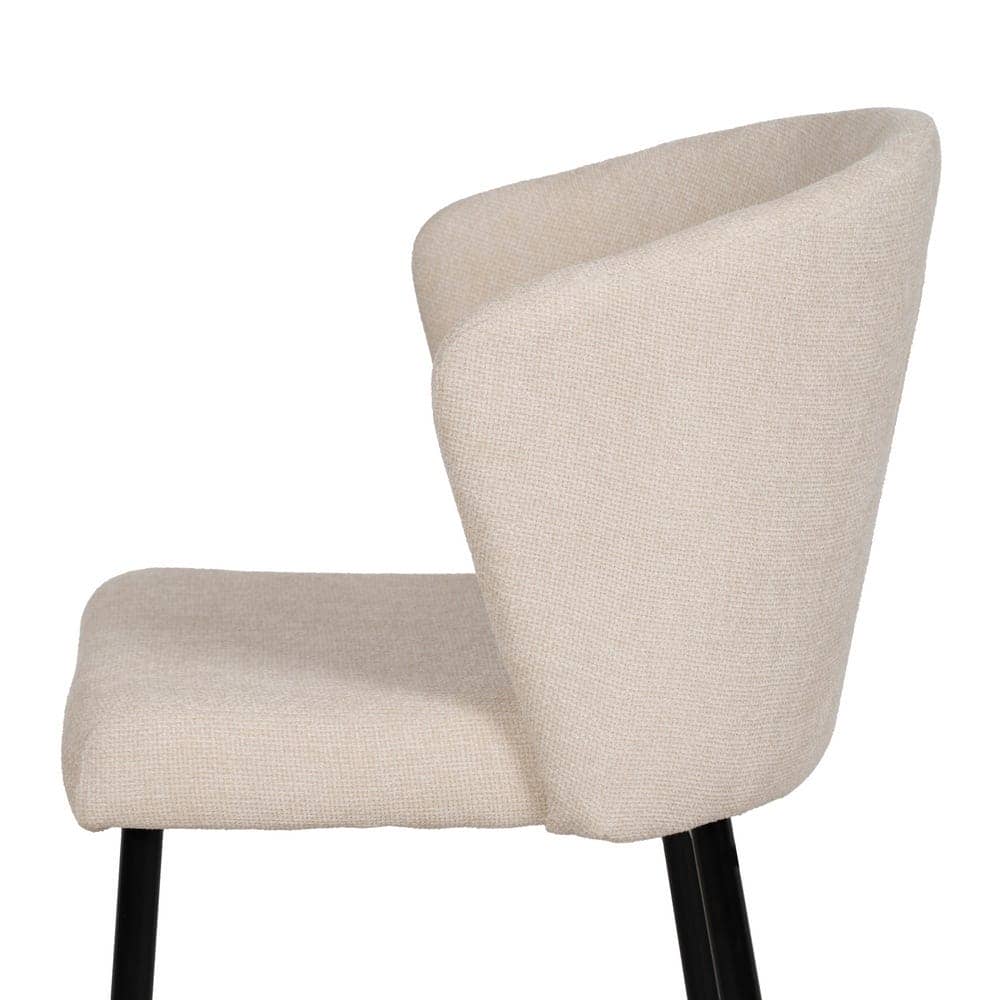 Pack de 2 Sillas Blancas de Estilo Industrial Crosby - Comodidad y Diseño Moderno en Tejido y Metal, 80 cm, Sin Montaje, Resistencia hasta 140 kg - Imagen 7