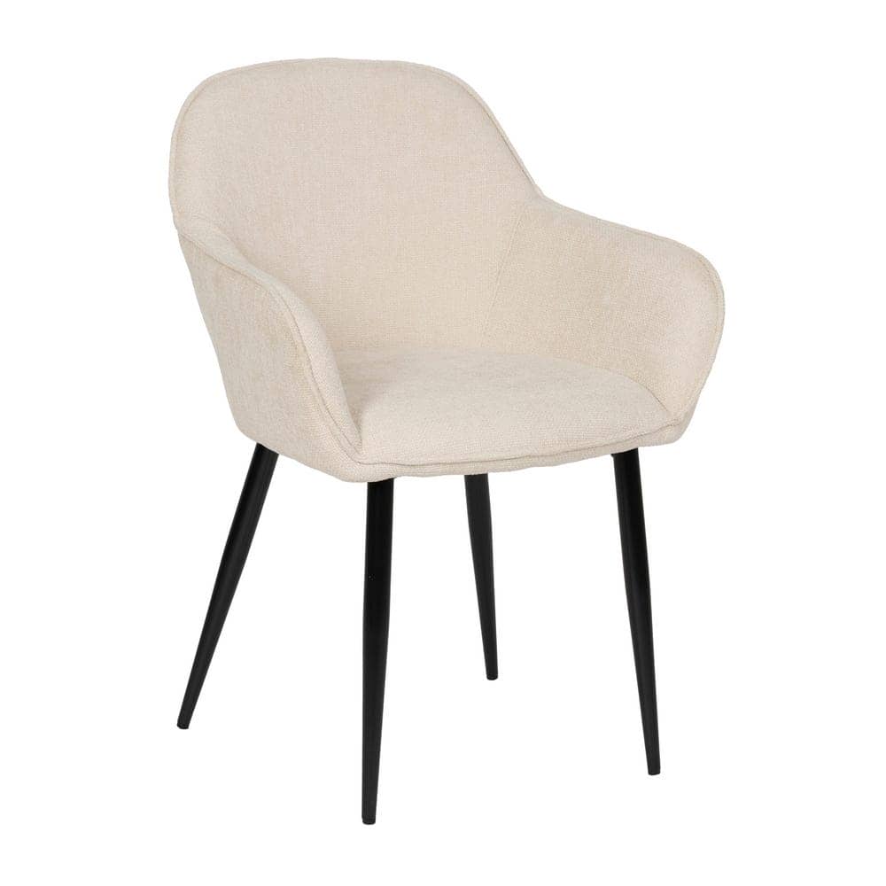 Pack de 2 Sillas Porter Blancas de Poliéster con Estructura Metálica - Diseño Ergonómico y Confort Excepcional para Comedores y Oficinas (83 cm) - Imagen 2