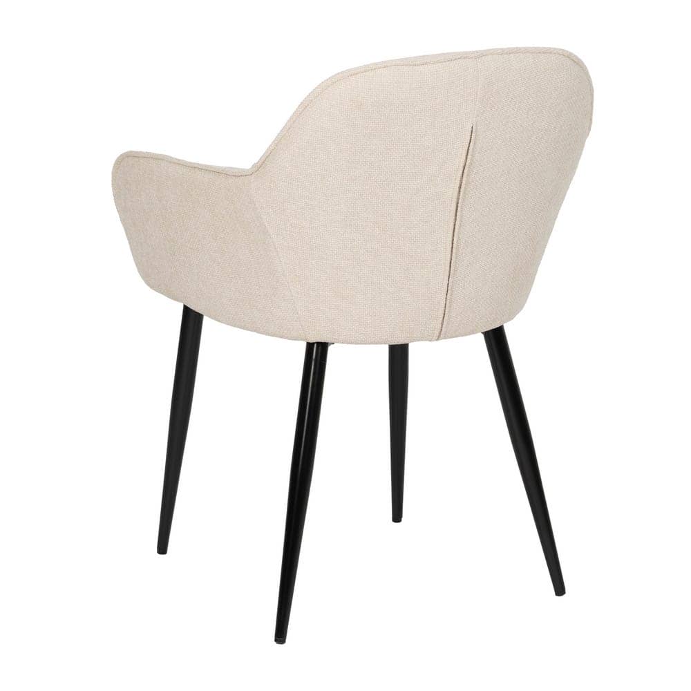 Pack de 2 Sillas Porter Blancas de Poliéster con Estructura Metálica - Diseño Ergonómico y Confort Excepcional para Comedores y Oficinas (83 cm) - Imagen 4