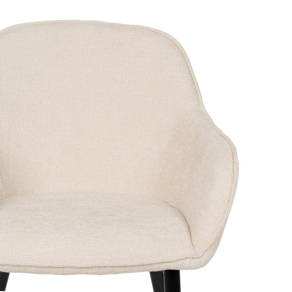 Pack de 2 Sillas Porter Blancas de Poliéster con Estructura Metálica - Diseño Ergonómico y Confort Excepcional para Comedores y Oficinas (83 cm) - Imagen 5