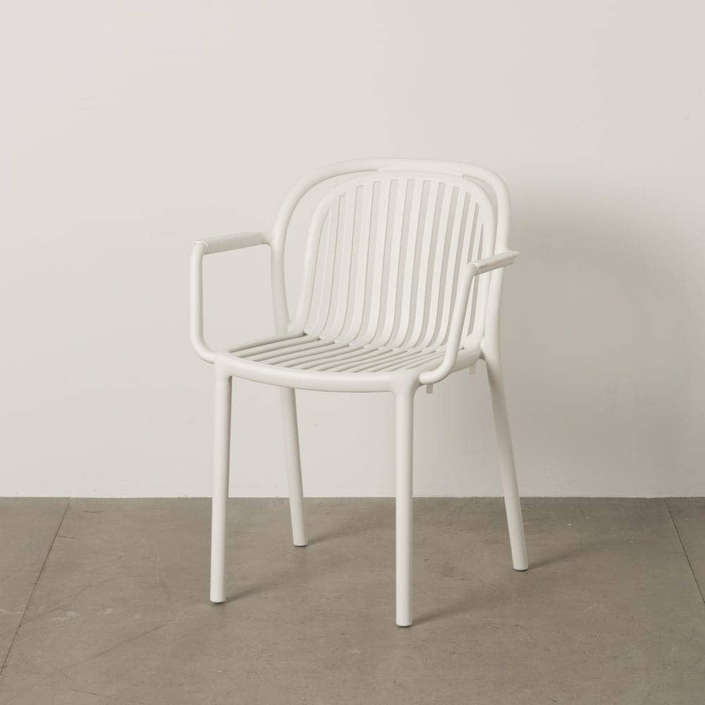 Pack de 2 Sillas Blancas Modernas Yalrick en Polipropileno Apilables - Comodidad y Estilo para Terrazas y Jardines - Imagen 13