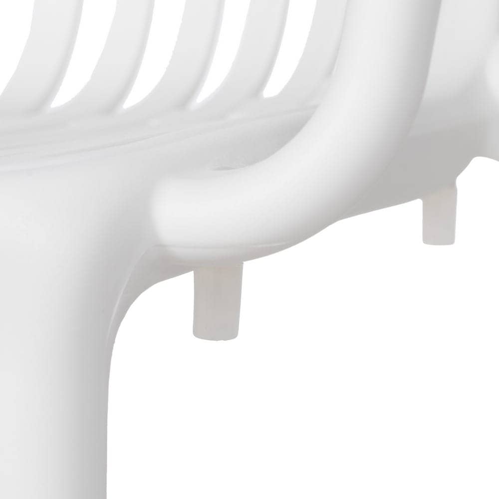 Pack de 2 Sillas Blancas Modernas Yalrick en Polipropileno Apilables - Comodidad y Estilo para Terrazas y Jardines - Imagen 9