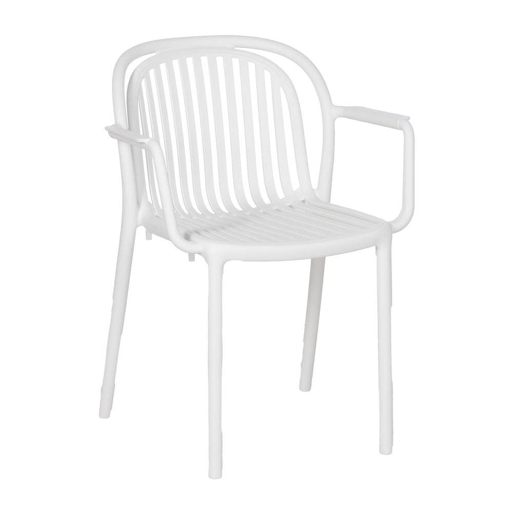Pack de 2 Sillas Blancas Modernas Yalrick en Polipropileno Apilables - Comodidad y Estilo para Terrazas y Jardines - Imagen 2