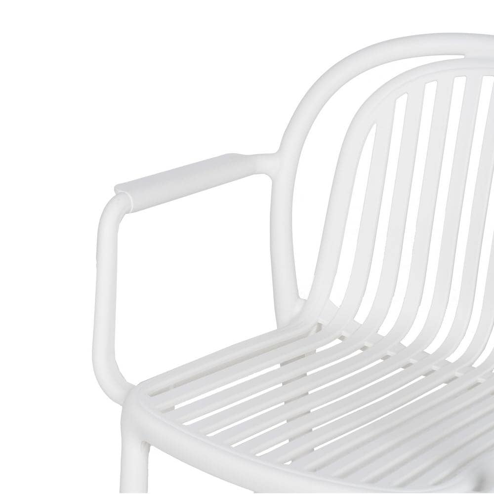 Pack de 2 Sillas Blancas Modernas Yalrick en Polipropileno Apilables - Comodidad y Estilo para Terrazas y Jardines - Imagen 6