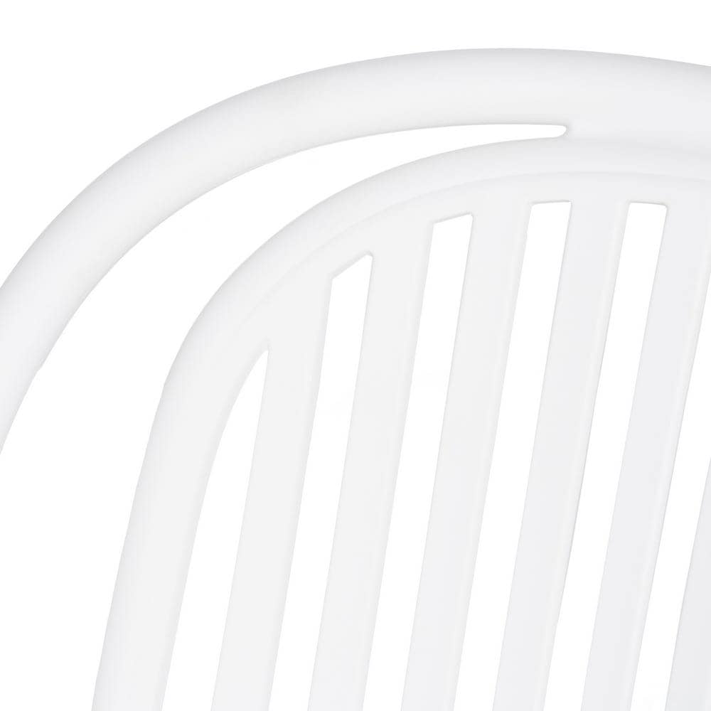 Pack de 2 Sillas Blancas Modernas Yalrick en Polipropileno Apilables - Comodidad y Estilo para Terrazas y Jardines - Imagen 7