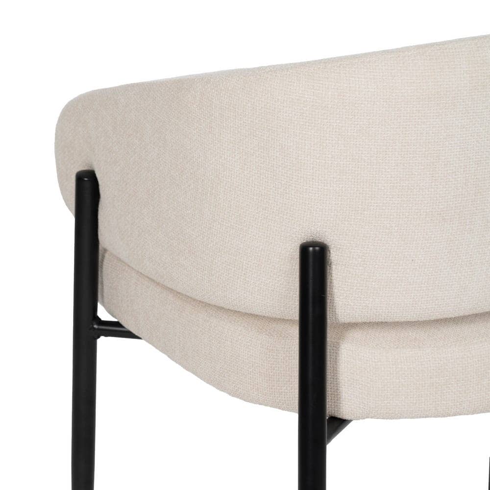 Pack de 2 Sillas Blancas Drennan con Tejido de Alta Calidad y Patas de Hierro - Diseño Moderno y Ergonómico, 79 cm, Ideal para Comedores y Oficinas - Imagen 10