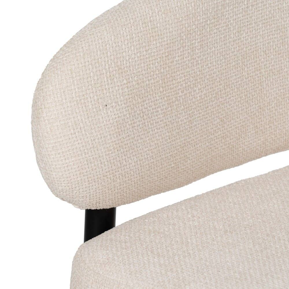 Pack de 2 Sillas Blancas Drennan con Tejido de Alta Calidad y Patas de Hierro - Diseño Moderno y Ergonómico, 79 cm, Ideal para Comedores y Oficinas - Imagen 8