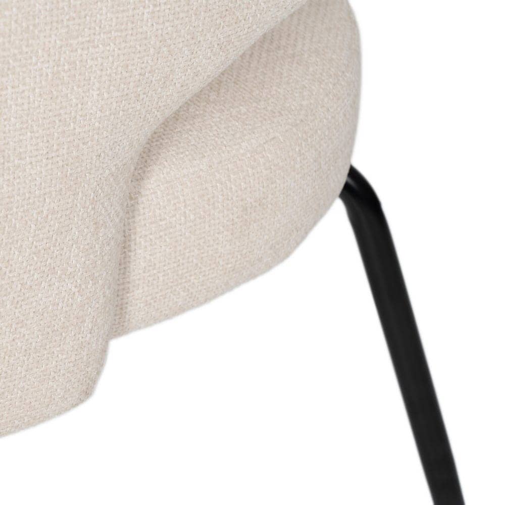 Pack de 2 Sillas Drennan Blancas con Tejido Resistente y Patas de Hierro - Diseño Moderno y Ergonómico para Comedor y Oficina - Imagen 10
