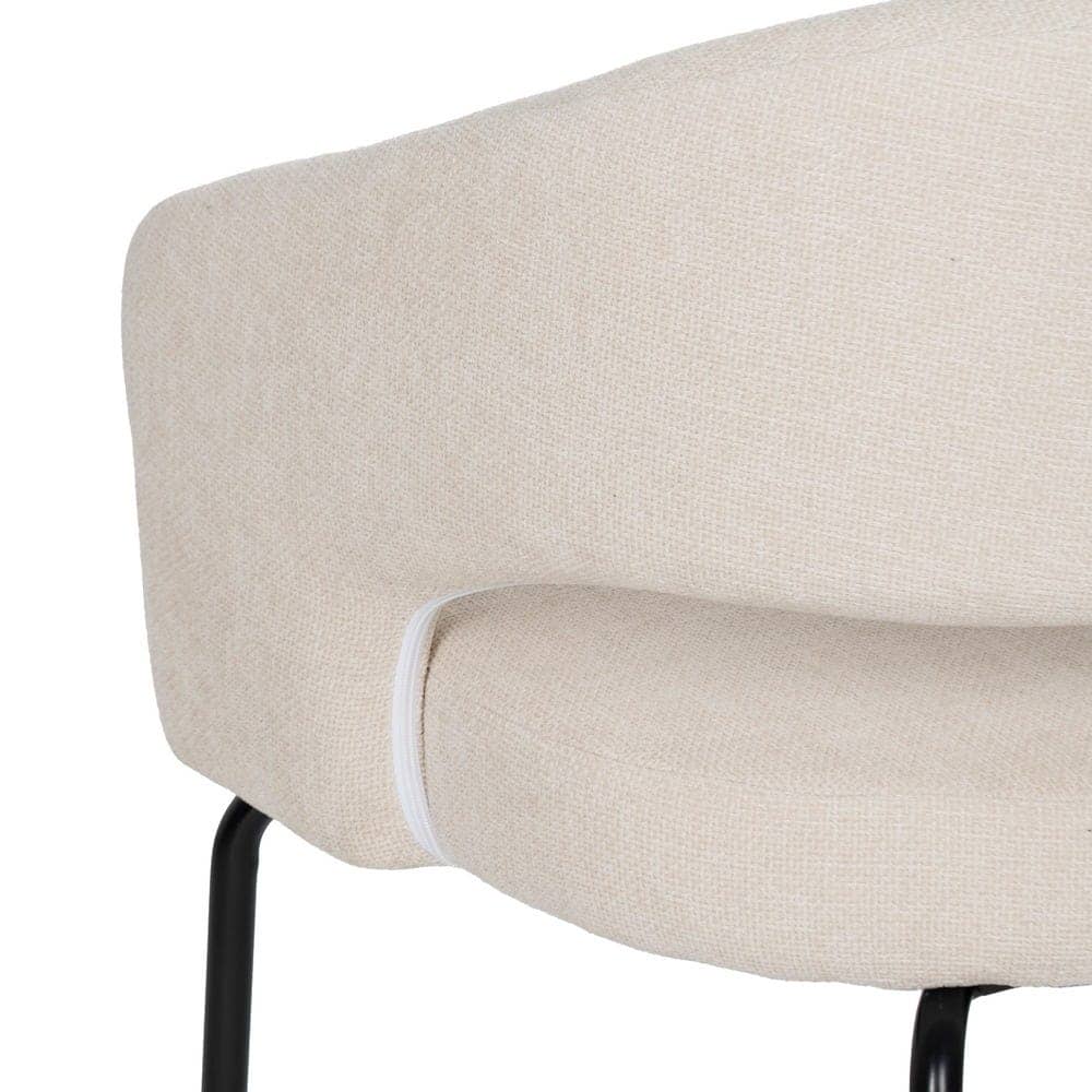 Pack de 2 Sillas Drennan Blancas con Tejido Resistente y Patas de Hierro - Diseño Moderno y Ergonómico para Comedor y Oficina - Imagen 12