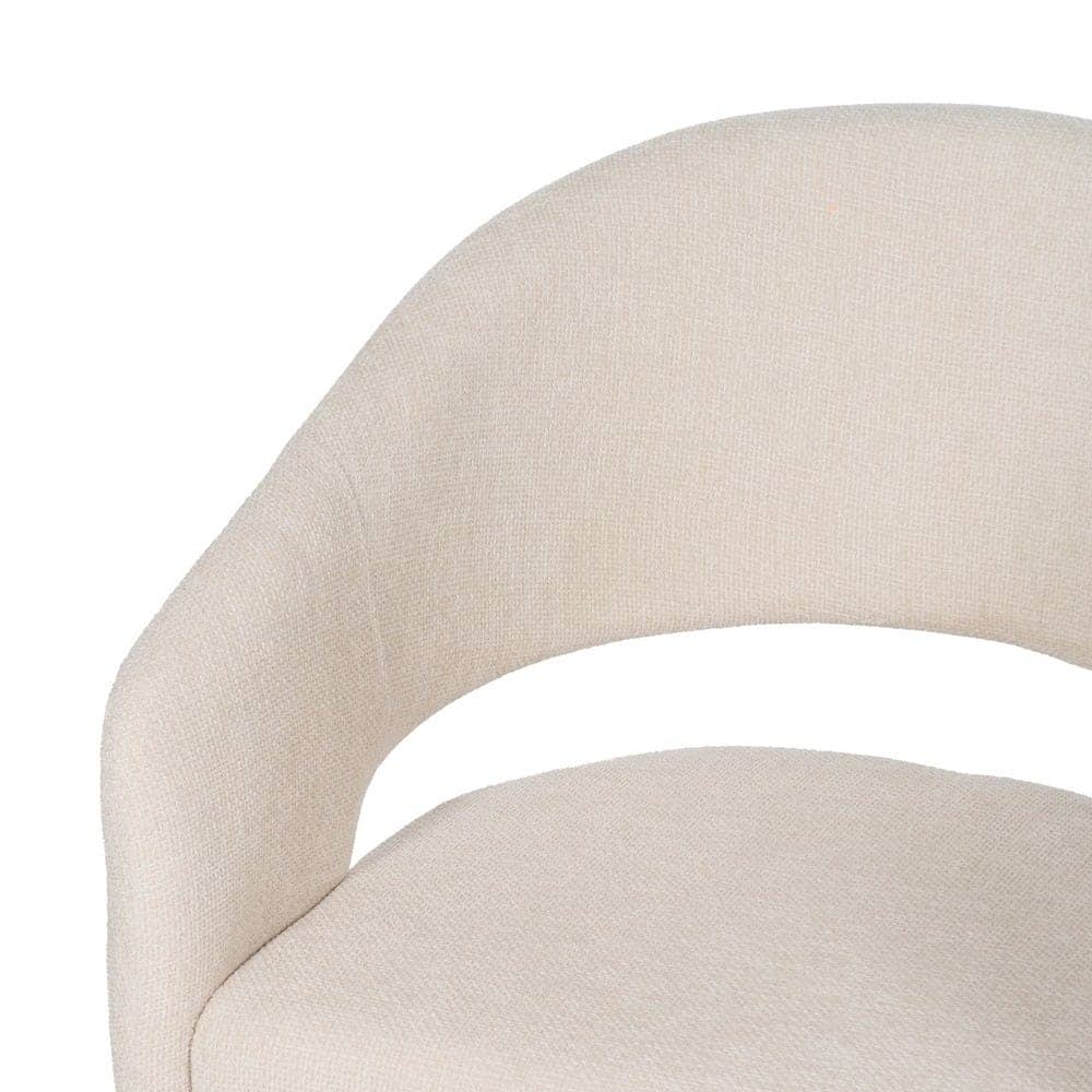 Pack de 2 Sillas Drennan Blancas con Tejido Resistente y Patas de Hierro - Diseño Moderno y Ergonómico para Comedor y Oficina - Imagen 6