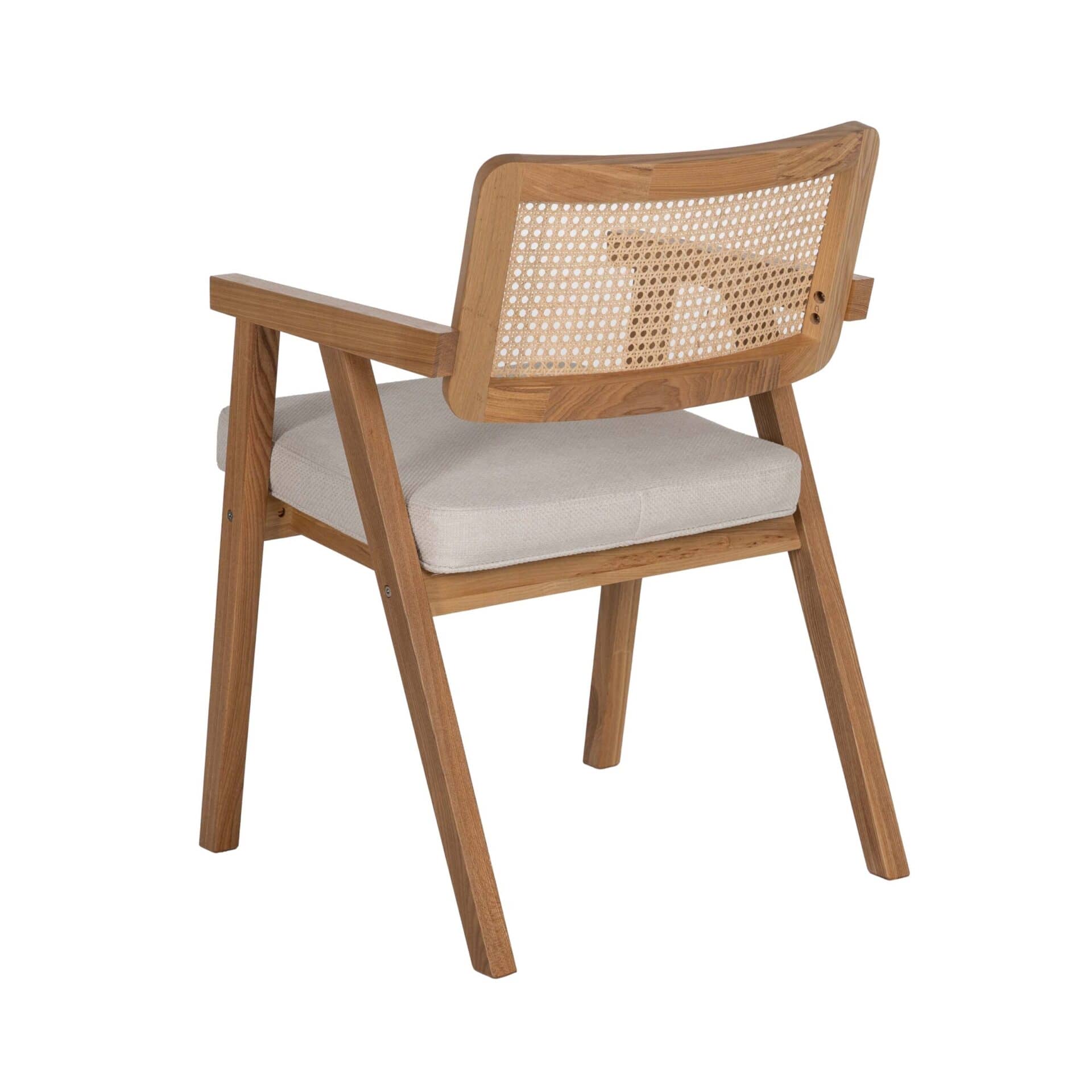 Pack de 2 Sillas Tate con Brazos de Madera de Haya y Respaldo de Ratán - Diseño Ergonómico y Estilo Atemporal para Comedores y Salones - Imagen 3